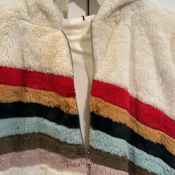Vintage fuzzy rainbow jacket - Picture 3 of 5
